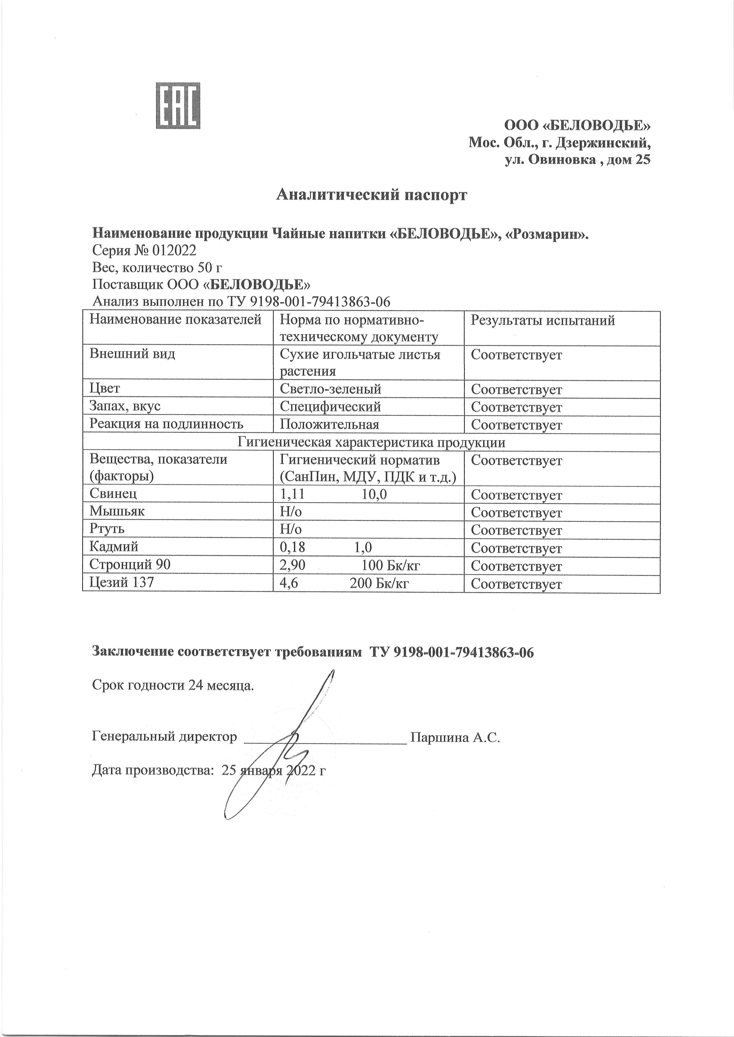 Паспорт №012022
